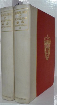 Lot 38 - Stevenson (J.H.) Heraldry in Scotland, 1914, 2 vols., ltd. edition of 210, presentation copy,...