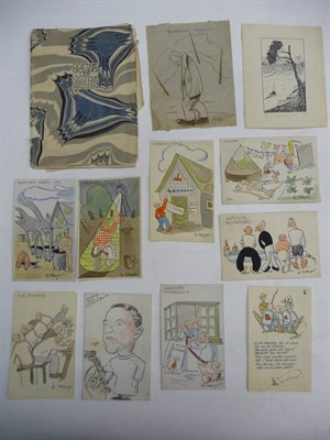 Lot 81 - Original Artwork - Huyton Prisoner of War Camp A small collection of PoW related artwork...