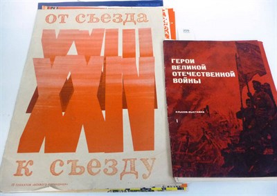 Lot 209 - A Folder Containing Thirteen Russian Posters, lithographed in colours, circa 1960's and 70's,...