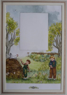 Lot 19 - Johnson (Jane) Henny has Laid a Fresh Warm Egg, nd. and May, nd watercolours, 235mm x 156mm and...