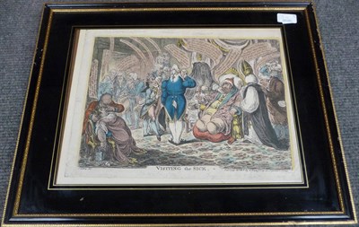Lot 30 - Gillray (James) The Dagger Scene: - or- The Plot Discover'd, 1792, Humphrey, hand coloured etching