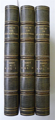 Lot 42 - Hardy (Thomas) Tess of the D'Urbervilles, 1892, Osgood, McIlvaine & Co., 3 vols.,  half morocco