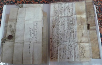 Lot 67 - Deeds and Indentures A small collection of seventeen 17th and 18th century manuscripts, several...
