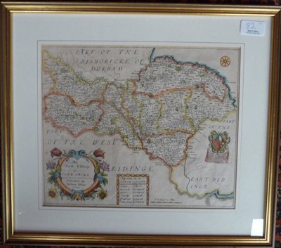Lot 82 - Blome (Richard) The North Ridinge of York Shire, 1672 [or later], hand-coloured map, 250mm x 305mm