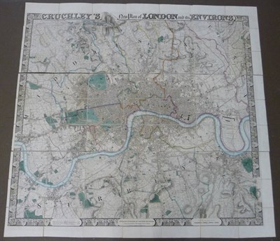 Lot 86 - Cruchley (G.F.) Cruchley's New Plan of London and its Environs, Extending Six Miles Around St....