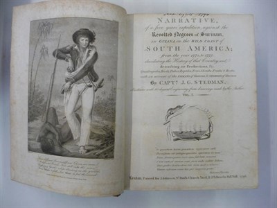 Lot 94 - Stedman (J.G.) Narrative of a five years expedition against the Revolted Negroes of Surinam in...