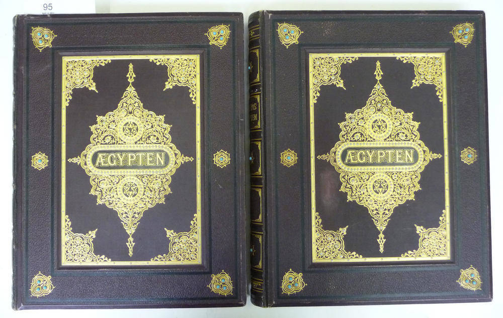 Lot 95 - Ebers (Georg) Aegypten, in Bild und Wort, 1879, 2 vols., folio, 2 colour maps, b/w plates,...