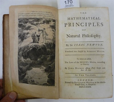 Lot 170 - Newton (Isaac) The Mathematical Principles of Natural Philosophy, Volume 1 (of 2), 1729,...