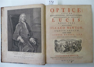 Lot 172 - Newton (Isaac) Newton (Isaaco), Optice: Sive de Reflexionibus, Refractionibus, Inflexionibus et...