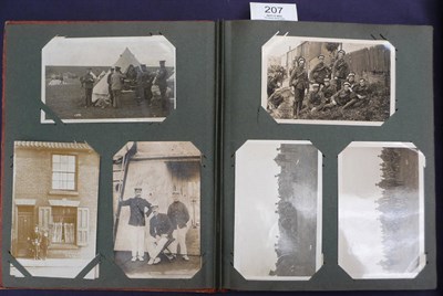 Lot 207 - An Album of Pre-War Real Photographic Postcards, containing approximately one hundred cards,...