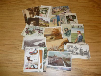 Lot 223 - Ninety Two Pre-War Postcards, including two Raphael Kirchner illustrated cards, comic cards by...