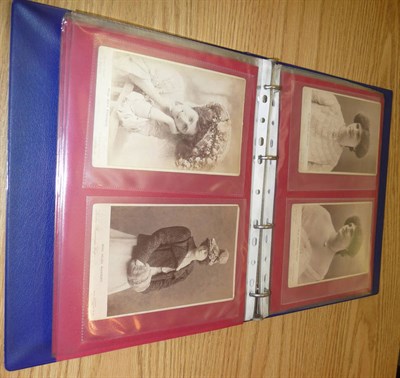 Lot 232 - Forty Eight Cabinet Photographs of Victorian and Edwardian Actresses, none signed, in an album