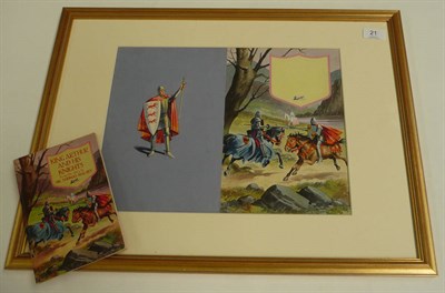 Lot 21 - Jacobs (Helen) Original artwork depicting King Arthur and Jousting Knights, used for the cover...