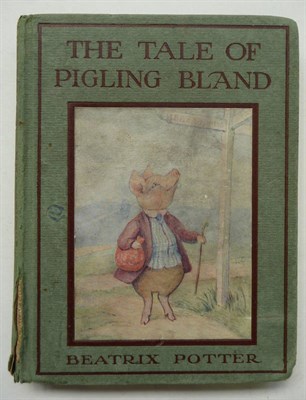 Lot 31 - Potter (Beatrix) The Tale of Pigling Bland, 1913, first edition, original grey-green paper...