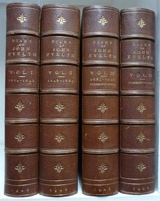 Lot 63 - Evelyn (John) Diary of John Evelyn, 1906, 4 vols., edited by William Bray & Henry B. Wheatley,...