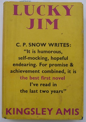 Lot 92 - Amis (Kingsley) Lucky Jim, 1953, first edition, signed by the author, dust wrapper (priced...
