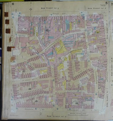 Lot 109 - Charles E. Goad Ltd. Insurance Plan of Northampton, large folio, 17 hand-coloured sheets...