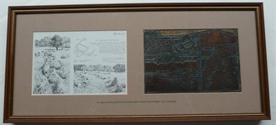 Lot 122 - Wainwright (A.) Dalton - The Medieval Settlement, nd. [1975], original printing plate 140mm x...