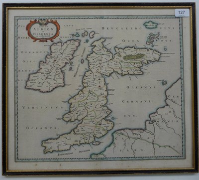 Lot 127 - [Bleau (J.)] Insulae Albion et Hibernia cum minoribus adjacentibus, nd. [c1654], hand-coloured map