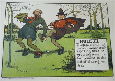 Lot 154 - Crombie (Charles) The Rules of Golf Illustrated, nd., oblong folio, 24 colour plates, Perrier...