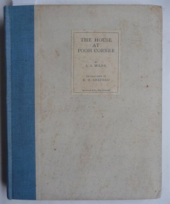 Lot 228 - Milne (A.A.) The House at Pooh Corner', 1928, numbered ltd. large paper edition of 350 copies,...