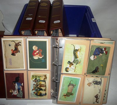 Lot 310 - Four Albums of Postcards of Dogs, containing hundreds of cards, including a large collection of...