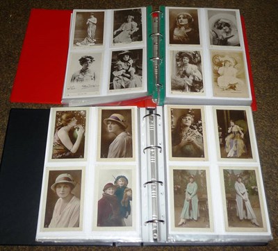 Lot 320 - An Album of Postcards of Edwardian and Later Actors and Actresses, containing two hundred and forty