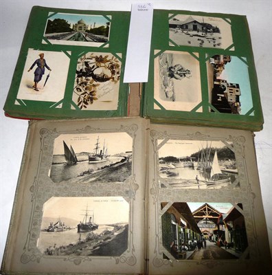 Lot 336 - Two Albums of Early Postcards, containing approximately two hundred and thirty cards of mainly...