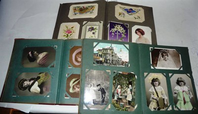 Lot 338 - Three Albums of Pre-War Postcards, containing approximately four hundred and fifty cards, including