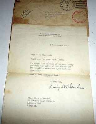 Lot 347 - A Typed Letter Signed by Dwight D. Eisenhower, dated 1st September 1943, addressed to Miss Rose...