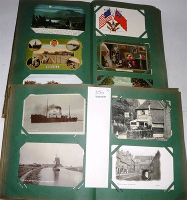 Lot 350 - Two Albums of Pre-War Postcards, containing approximately three hundred and twenty cards, including