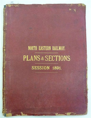 Lot 48 - North Eastern Railway Plans & Sections, Session 1891, large folio, 27 double page litho. plans...