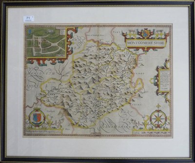 Lot 71 - Speed (John) Montgomery Shire, 1610 [1627], Sudbury and Humble, hand-coloured map, 382mm x...