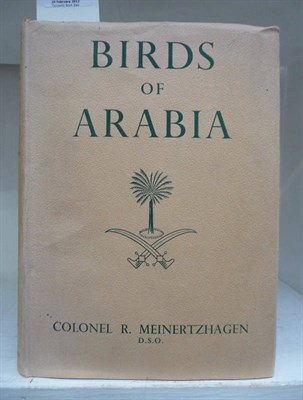 Lot 126 - Meinertzhagen (R.) Birds of Arabia, 1954, first edition, colour and photographic plates as...