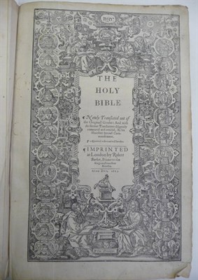 Lot 160 - King James Bible,  The Holy Bible, Newly Translated out of the Originall Greeke, and with the...