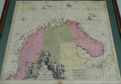 Lot 92 - [Renard (Louis)]Finmarchiae et Laplandiae Maritima .., nd. [?1715], hand-coloured map/sea...