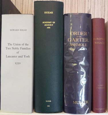 Lot 130 - Holme (Randle)Academy of Armory, 1972, folio, Scholar Press, facsimile of 1688 edition, quarter...
