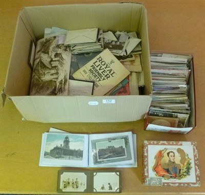Lot 152 - A Collection of Mixed Ephemera, including a quantity of postcards featuring actresses, silks,...