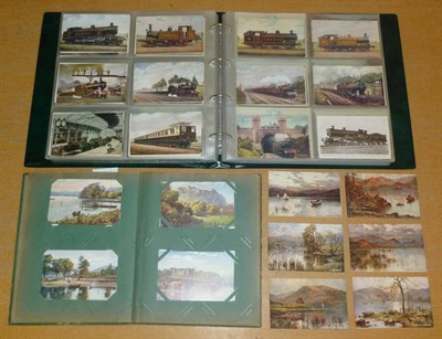 Lot 153 - A Large Album of Railway Related Postcards, including a quantity of coloured cards and a few...