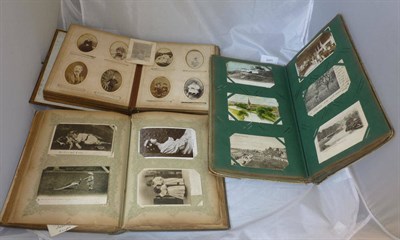 Lot 158 - Two Albums of Edwardian Postcards, containing approximately two hundred and eighty cards, including