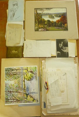Lot 161 - A Collection of Mixed Autographed Material, including photographs, letters and autograph books,...