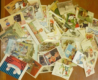 Lot 166 - A Collection of Comic and Artists Signed Postcards, approximately  two hundred cards, artists...