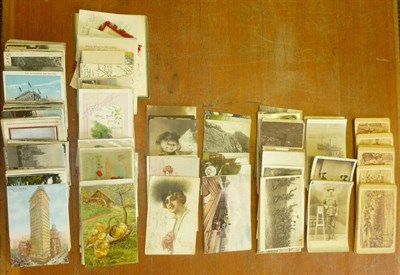 Lot 168 - A Collection of Mixed Postcards, approximately two hundred and forty pre-war cards, including a...
