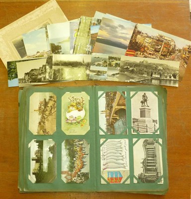 Lot 179 - An Album of Mixed Postcards, containing approximately three hundred mainly pre-war cards, including