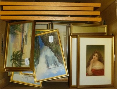 Lot 185 - A Collection of Framed Postcards, Artwork and Prints, including original artwork and designs...