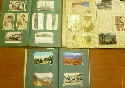 Lot 198 - Three Albums of Mixed Postcards, containing approximately four hundred and eighty cards, both...