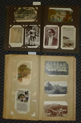 Lot 173A - Two Albums of Mixed Postcards, containing approximately five hundred mainly pre-war cards,...
