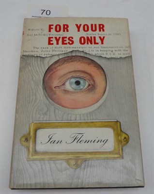 Lot 70 - Fleming (Ian) For Your Eyes Only, 1960, Cape, first edition, black cloth with white eye to...