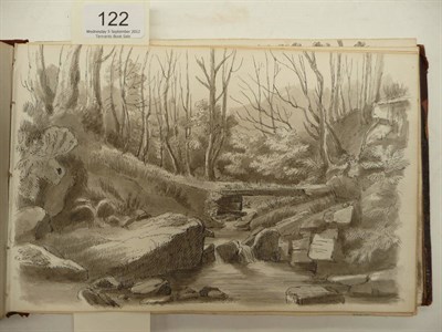 Lot 122 - Lowe (William) Sketch Book containing 41 sketches of Yorkshire scenes, c 1840-50, 2 watercolour and