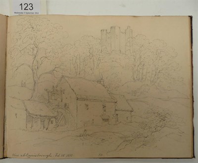 Lot 123 - Nicholson (Geo.) Sketch book containing 28 pencil sketches of Yorkshire scenes, 1833, predominantly